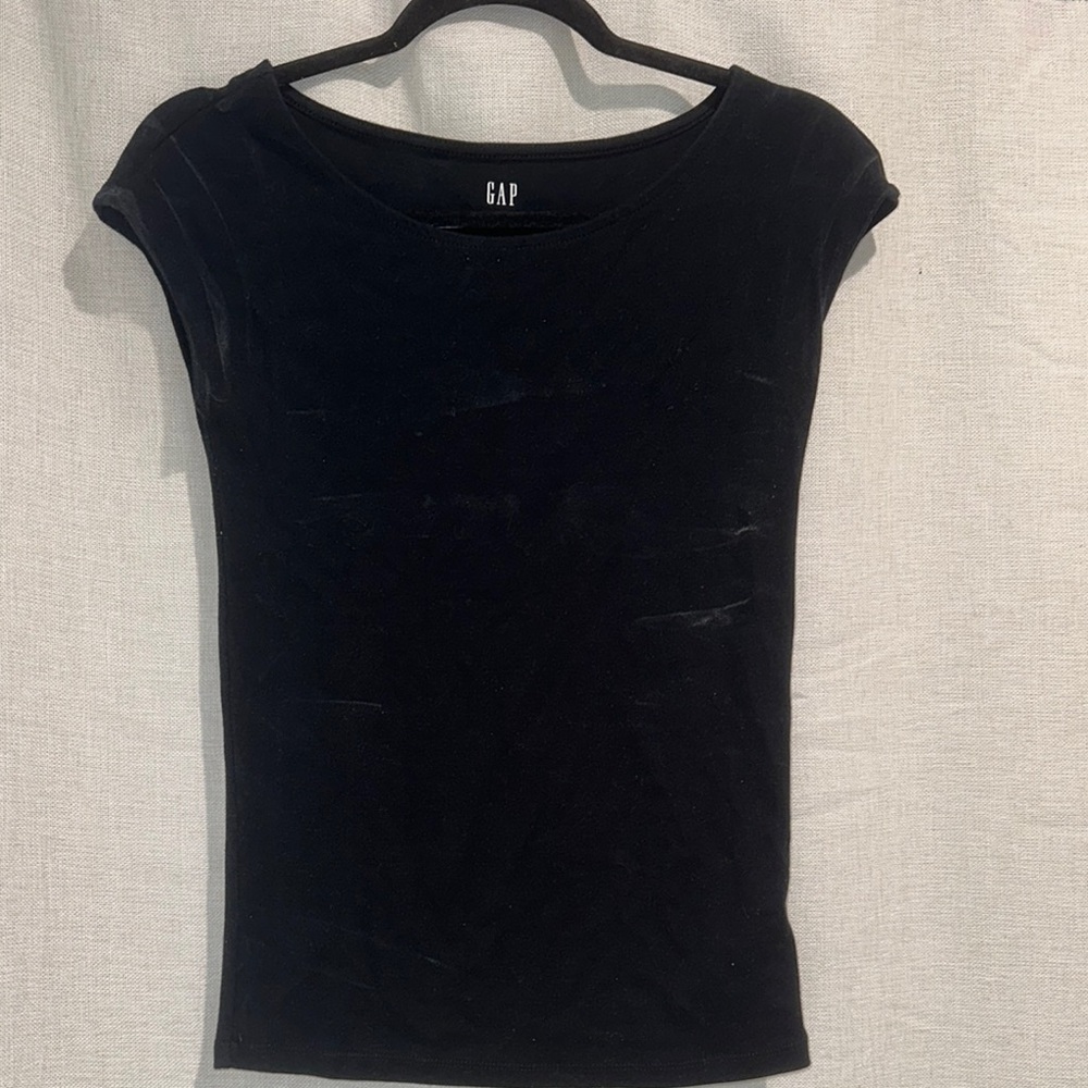 GAP Black Fitted Short Sleeve Tee